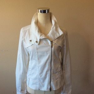 Calvin Klein White (with silver hardware) Jacket Size S, NWT